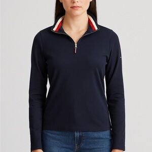 💜2FOR$17 Tommy Hilfiger Quarter-Zip Long Sleeve Shirt